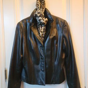 Danier Black Lambskin Leather Jacket